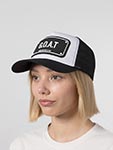 Бейсболка JOHN HATTER арт. R-1081-UOO G.O.A.T. (белый / черный)